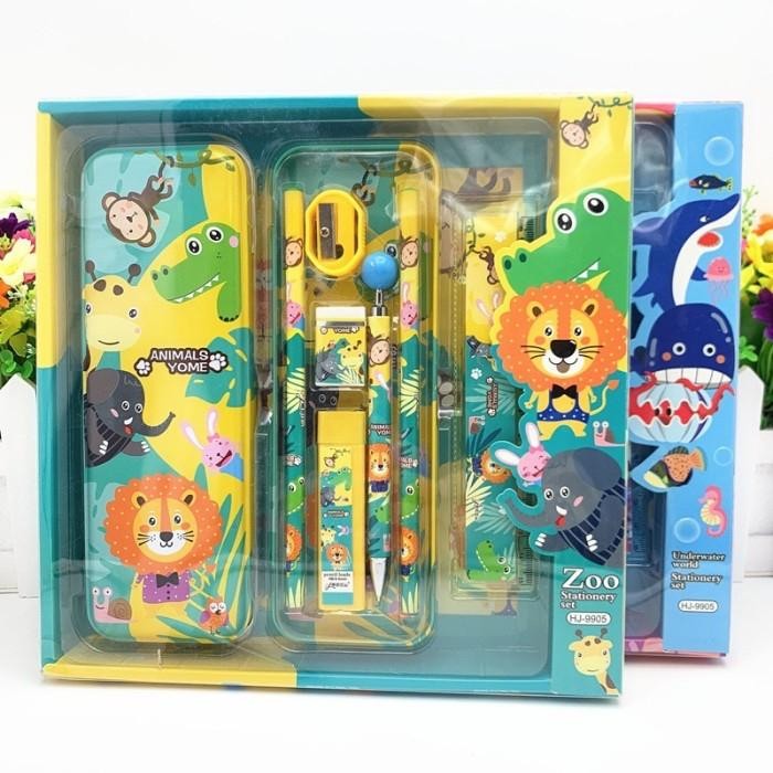 

LANGSUNG DI CO KOTAK PENSIL ANAK SET SOUVENIR HADIAH KADO ANAK STATIONERY