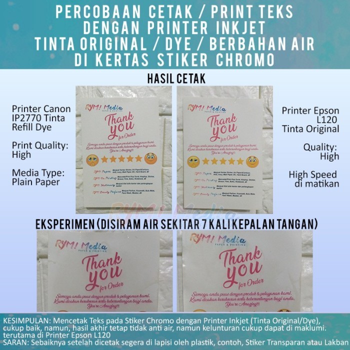 

TERBARU..!! STICKER CHROMO A4 ISI 50 LEMBAR KERTAS STIKER GLOSSY MENGKILAP A4