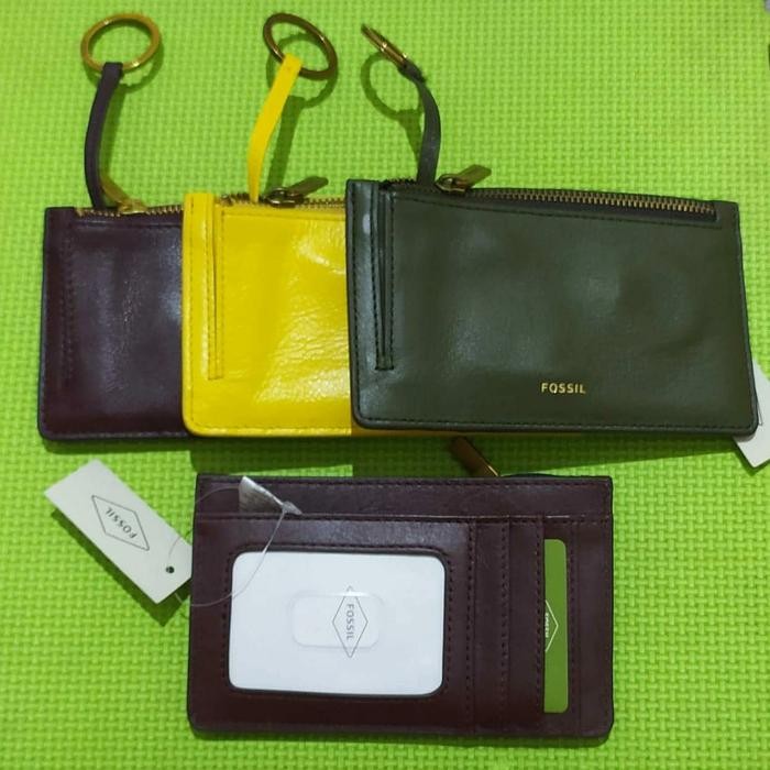PREMIUM Fossil Logan Zip Coin - 13.5 x 8 cm Dompet STNK Gantungan Kunci Mobil