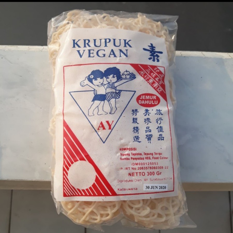 

vegetarian Kerupuk AY mentah bulat /keriting Vegan