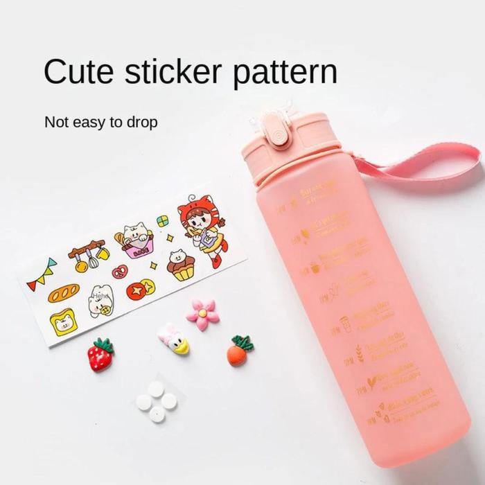 ID BOTOL MINUM 1 SET VIRAL 2LITER + 900ML + 350ML (INCLUDE STIKER 2D 3D) JM HITAM PLASTIK