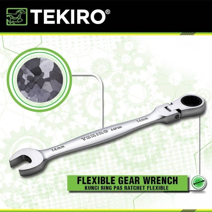 Kunci Ring Pas Flexible Rachet Tekiro 19 Mm