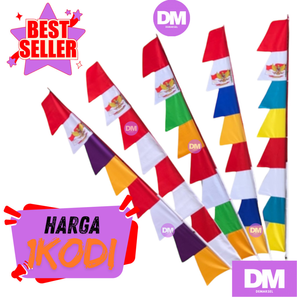 DEMARSEL Umbul Umbul Garuda 1KODI(20PCS) Bendera Umbul Umbul / Umbul Umbul