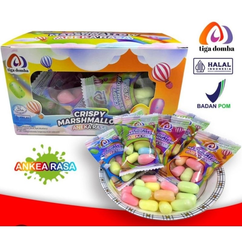 

Crispy Marsmallow ( permen kapas kriuk ) 1box isi 30