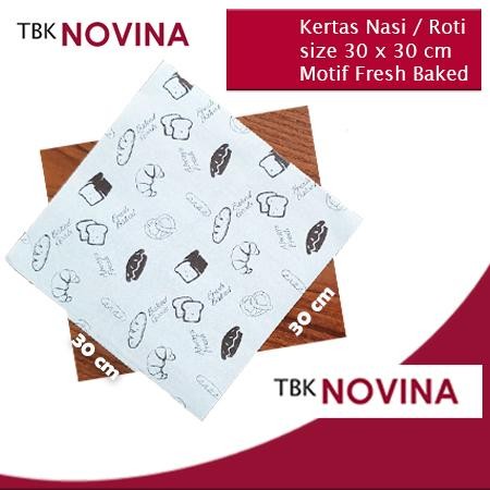 JTTOP" [100 PCS] KERTAS NASI MOTIF KORAN (30X30 CM) - ROTI BURGER KORAN
