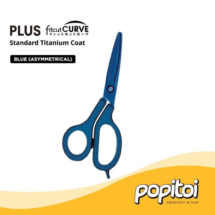 

Plus Fit Cut Curve Standard Titanium Coat Scissors Gunting Fitcut