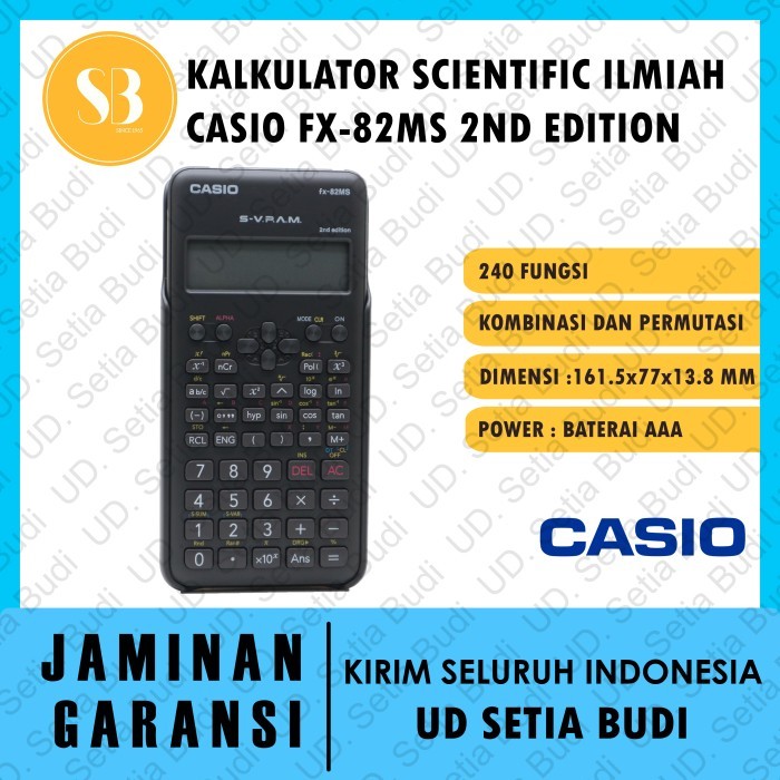 

Kalkulator Scientific Casio Fx-82Ms 2Nd Edition