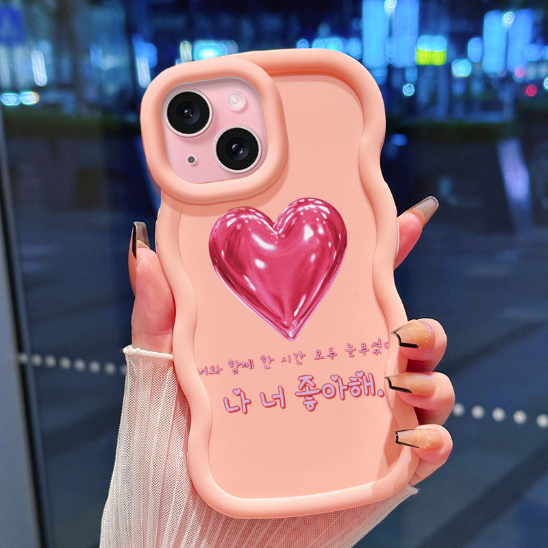 Casing Hp Untuk iPhone 15 Pro Max 15 Plus 14 Pro Max 14 Plus Case Softcase Kesing Cahaya merah cinta