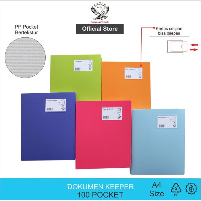 

Eagle Clear Holder Dokumen Keeper Display Book Map A4 100 Pckt