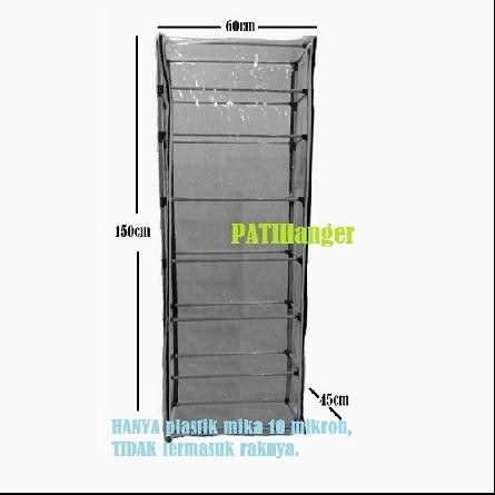 Cover Plastik Mika Pelindung Gantungan Jilbab/Sepatu/Rak Jilbab/Sepatu