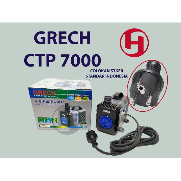 CTP 7000 SUNSUN GRECH 50 WATT POMPA CELUP KOLAM IKAN AQUARIUM CELUP