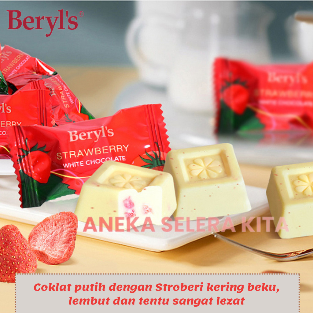 

Beryls Classic Tiramisu Almond Green Tea, Milk, Dark & White Chocolate Dried Strawberry 280g-300g