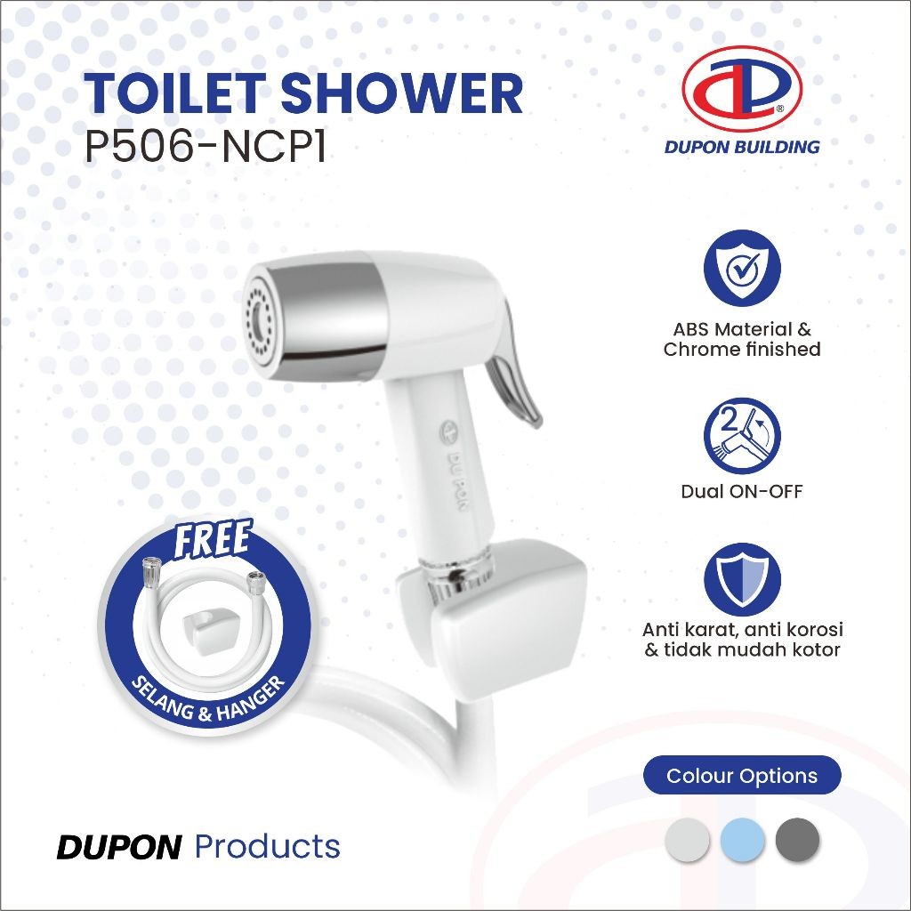 DUPON Toilet Shower Jet Shower Bidet Cebok Semprotan Kloset WC P506-NCP1 WHITE
