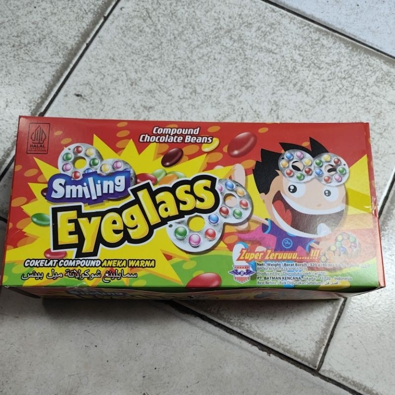 

40 pcs permen smiling biru eyeglass permen kaca mata bentuk angka 8