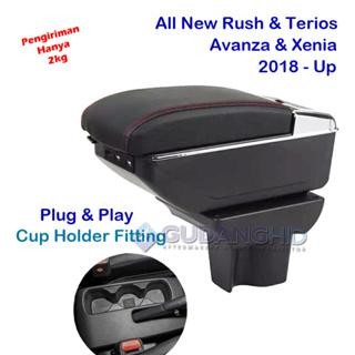 Armrest Mobil All New Toyota Rush Daihatsu Terios 7 USB Port Charger + LED Baut Car
