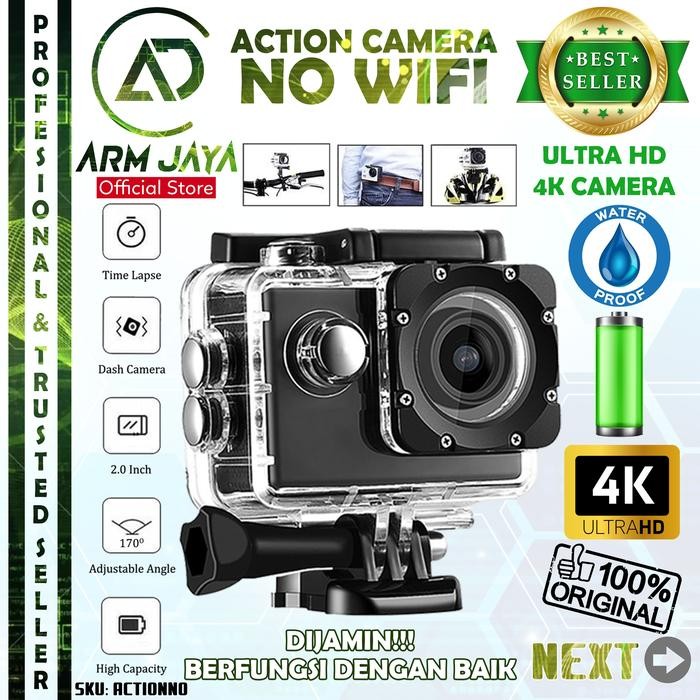 Snap- Action Camera Kogan 4K Original 18 MP Sport Cam Resolusi Ful HD 1080 P