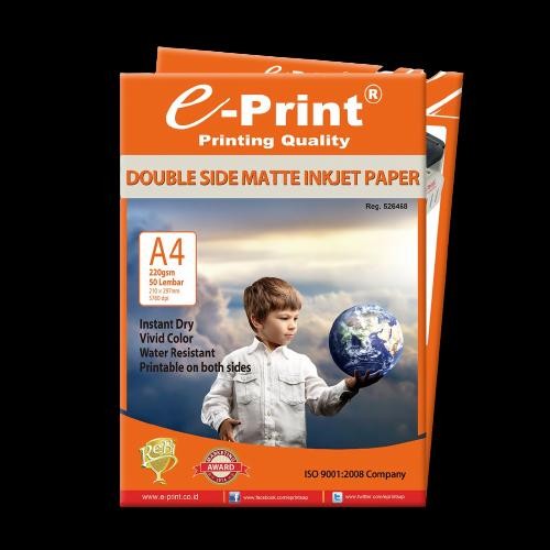 

KERTAS FOTO DOUBLE SIDE MATTE A4 220 GSM / INKJET PAPER