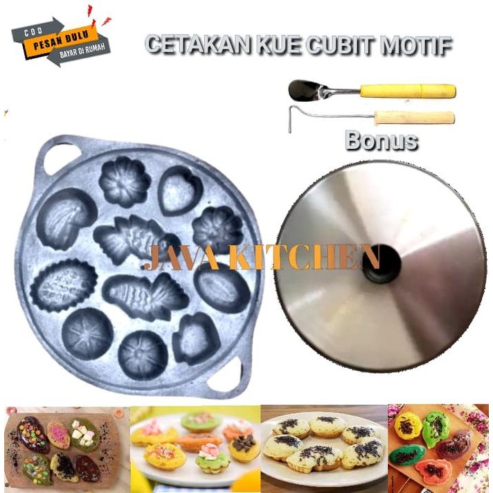 BnYkPilih- Cetakan Cubit Variasi Besar Cetakan Kue Cubit Variasi Ikan Kerang Kuwuk Manggis 11