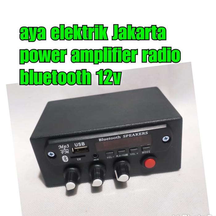 Mantap- amplifier mini mp3 bluetooth fm usb ampli rakitan plus adaptor 12 volt