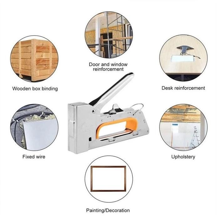 Sukkiystrore Stapler Tembak Cekrekan Hekter Gun Tacker - Staples Sofa, Staples Jok, Stepler Jok