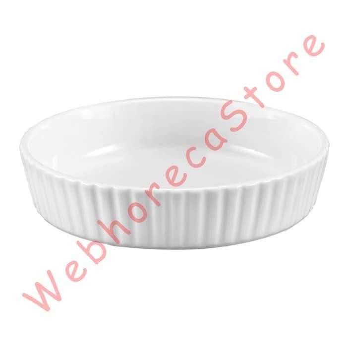 BnYkPilih- Zen Ramekin Creme Brulee 5.4" Wavy Mangkok Kue Keramik Oven 13.5X2.8Cm