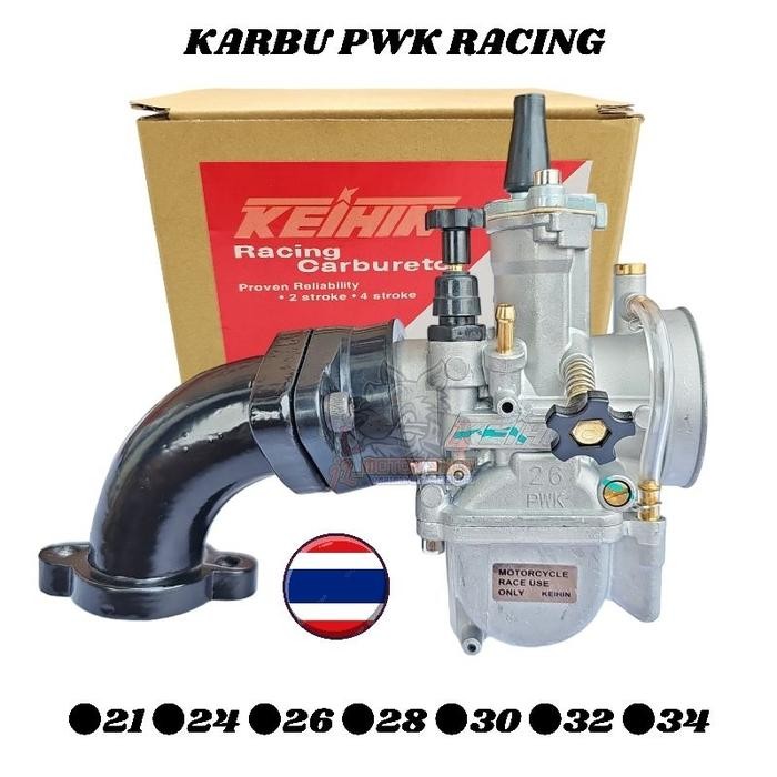 Karbu Karburator Pwk 21 24 26 28 30 32 34 Kotak + Intake Manifold - Karburator Karbu + Intek Maniol