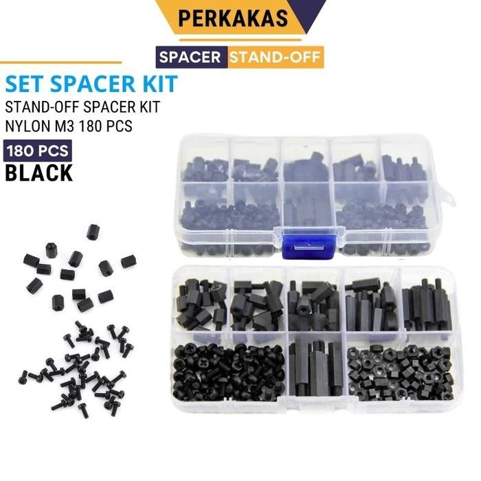 Dexie_Store Paket Set Standar Heksagonal Kit Spacer Aksesoris Pcb Model M3 180 Pcs Gold/Spacer Pcb