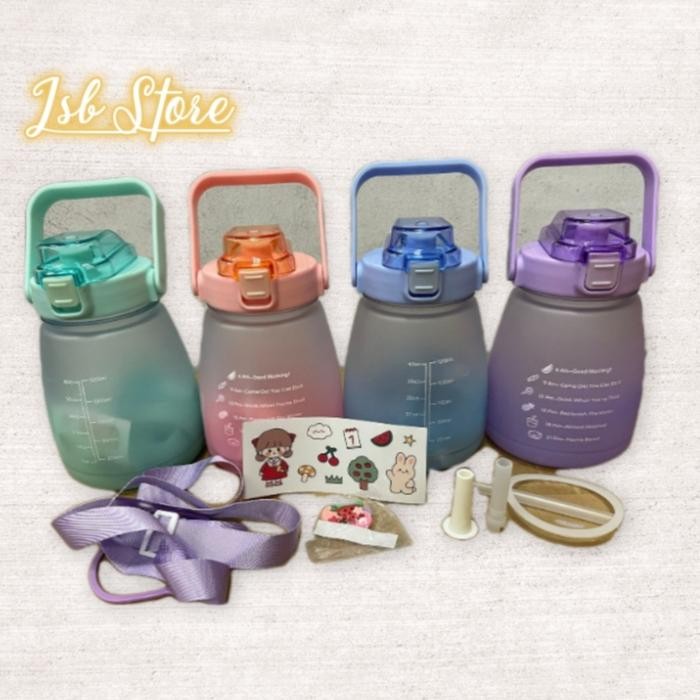 BOTOL MINUM VIRAL GEMOY GRADASI / BOTOL MOTIVASI 1300 LITER