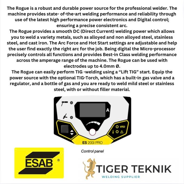 Paling Berkualitas Esab Rogue Es200Ipro / Es200 Ipro Mesin Las Inverter 200A