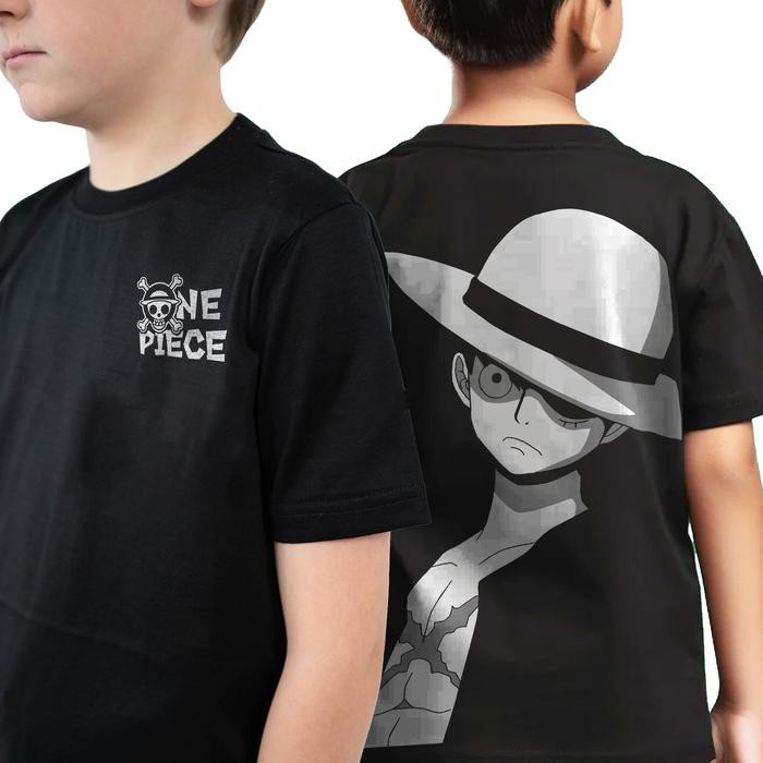Cing- Bisalo Baju Anak Anak Kaos Lengan Pendek Motif "One Piece" Kain Katun Combed Original