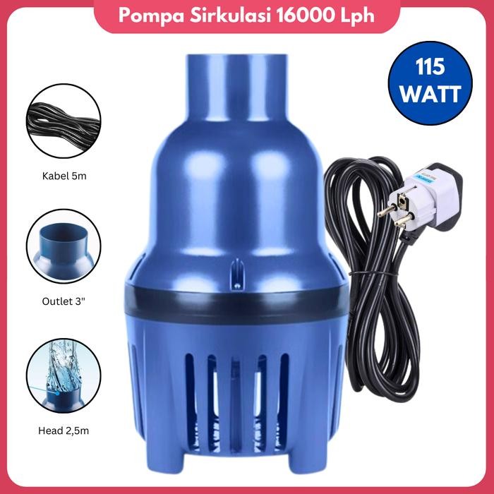 Pompa Celup Kolam Ikan 40 Watt Sobo WP 16000 LH Pompa Celup Air Mancur Kolam Koi 40W