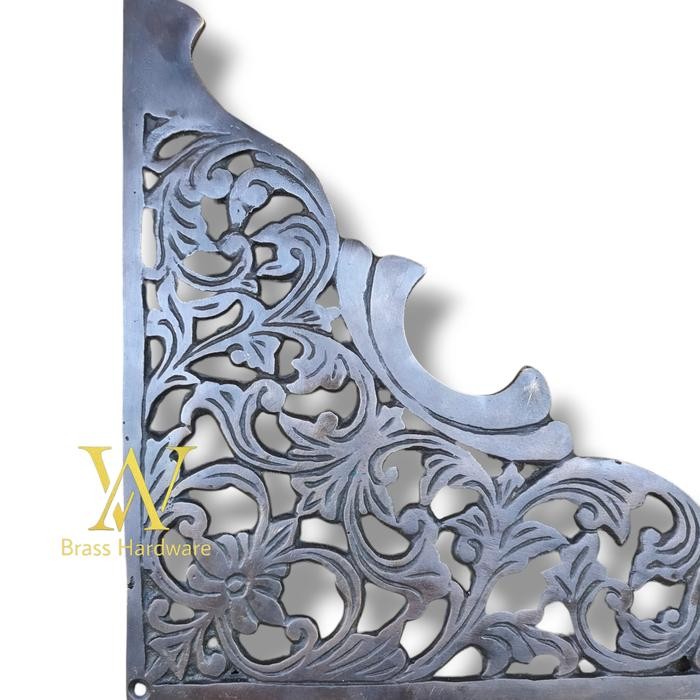 siku kuningan antik ornamen pintu,lemari & meja ( 20 cm )