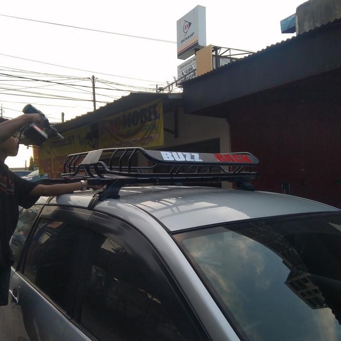 Ready Roof Rack bagasi atas mobil Toyota Innova merek BUZZ rack + cross bar