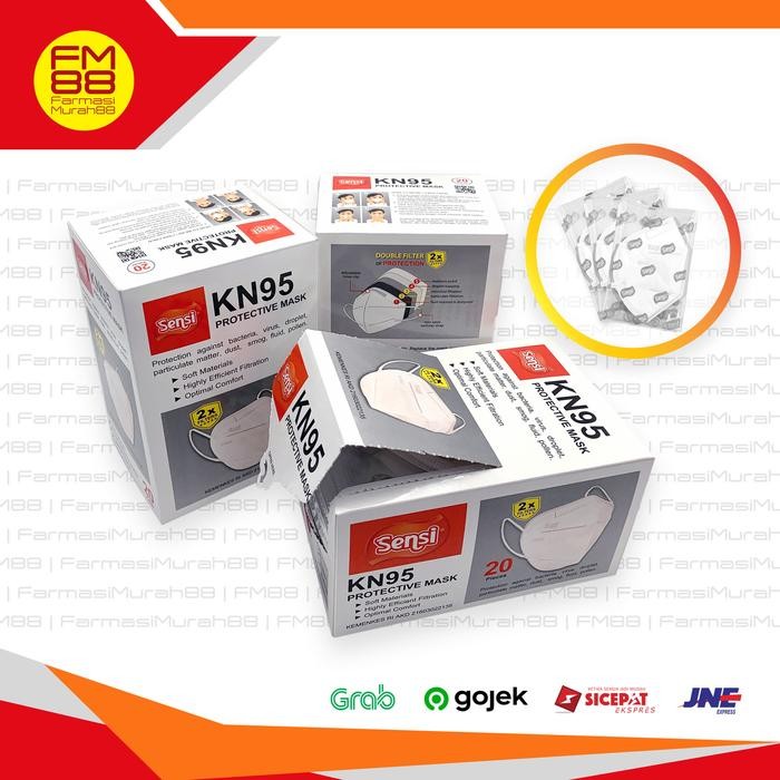 Masker KN95 Sensi 5Ply Earloop Double Filter Face Mask - Isi 20 Pcs