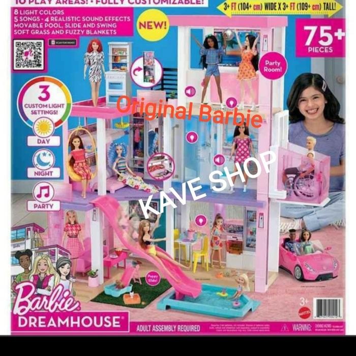 NEW Rumah Boneka Barbie Dreamhouse 3 lantai - Original BARBIE MATTEL - NEW