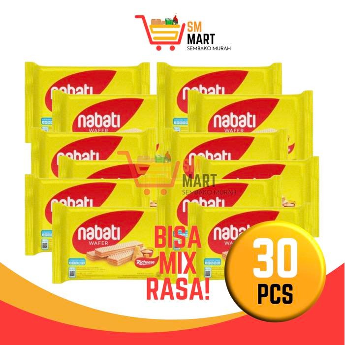 

[ISI 30 PCS] WAFER NABATI KEJU 30 PCS NABATI COKLAT 30 PCS SETENGAH DUS ECER 2000
