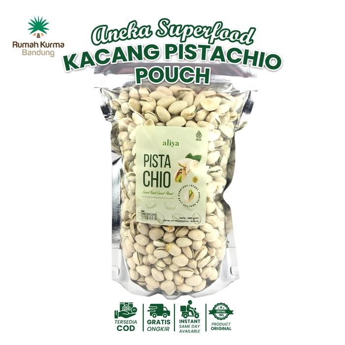 

Kacang Pistachio Panggang Original 1 Kg Pouch Renya Gurih Premium