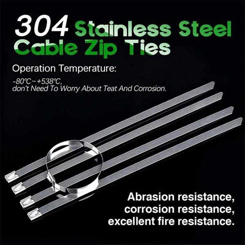 Satu Klik Aja - 100Pcs/set Kabel Cable Tie Zip Ties bahan Besi Stainless Steel panjang 20cm / 30cm