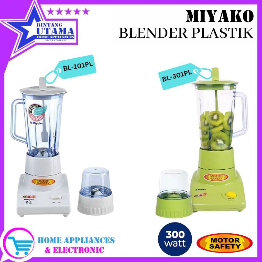 (COD) BLENDER MIYAKO BL-101PL / BL 101PL / BL-301PL / BL 301 PL - BLENDER MIYAKO PLASTIK [GARANSI