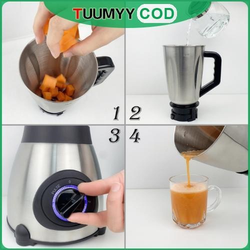 ( TUUMYY ) Blender stainless dan kaca Multifungsi 2 IN 1 TM-YSY66