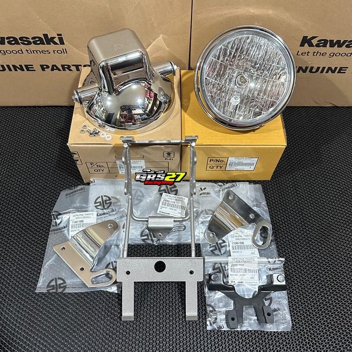 PREMIUM FULLSET LAMPU BULAT NINJA SS R 150 LENGKAP HEAD LAMP REFLEKTOR COVER BATOK LAMPU BELAKANG