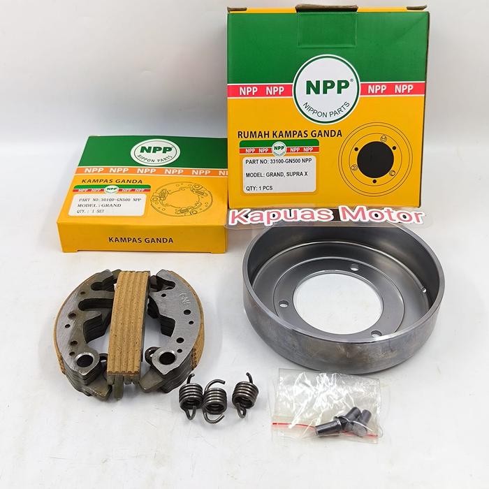 Mangkok Ganda+Kampas Otomatis Ganda Grand Supra X 100 Gn5 Original Npp
