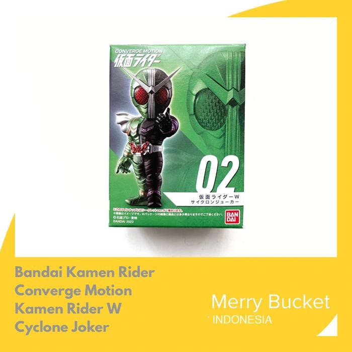 Mainan Bandai Original Converge Motion Kamen Rider W Cyclone Joker Tinggi 5.5Cm - Toy