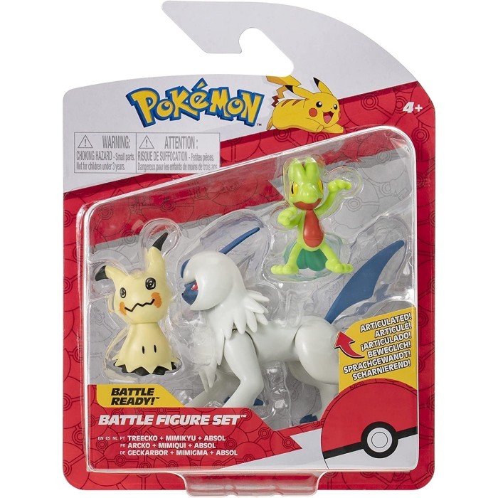 Pokemon WCT Absol Mimikyu Treecko Action Figure Wicked Cool Toys