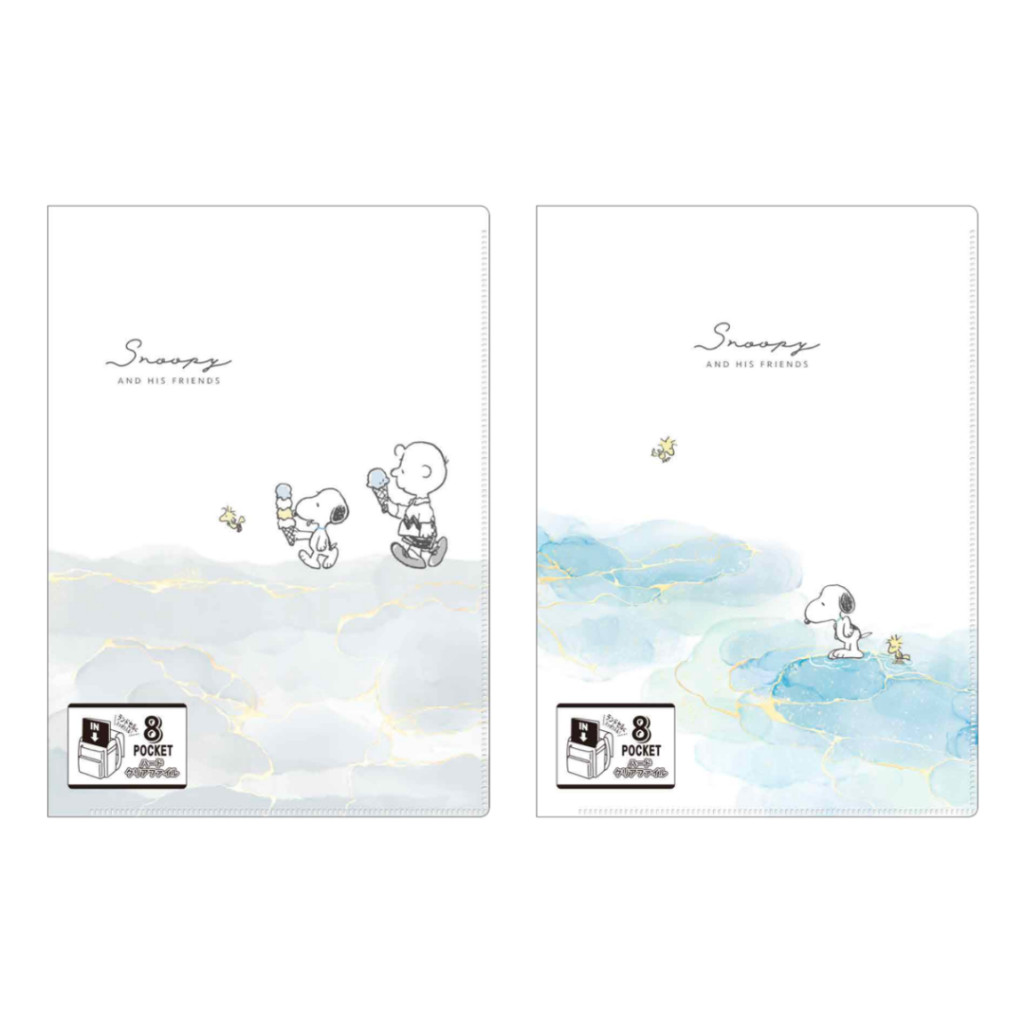 

File Holder A4 Peanuts Snoopy Marble 8 Pages Map Dokumen Paper Organizer Limited Edition