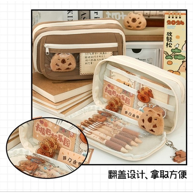 

K Pensil Pencil-case Perempuan motif Cantik Dan lucu capybara