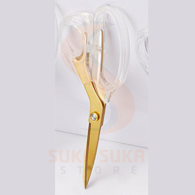 

ting Multifungsi Serbaa Gagang Transparan Unik Elegan/ Teflon Anti Rust Pum Office Scissors / Kantor