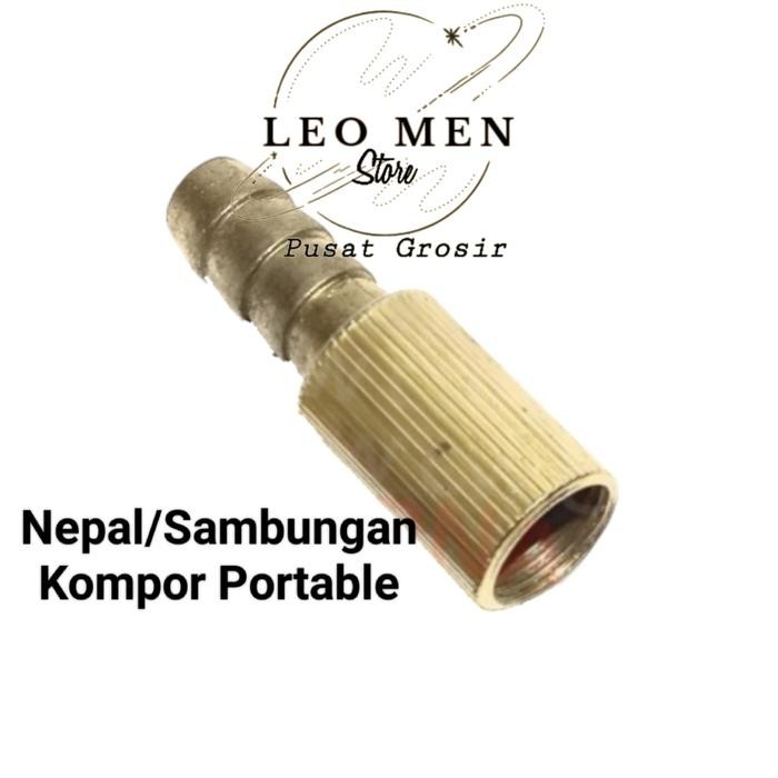 Nepel Kompor Portable~Sambungan Selang Gas Kompor Portable~Kuningan *