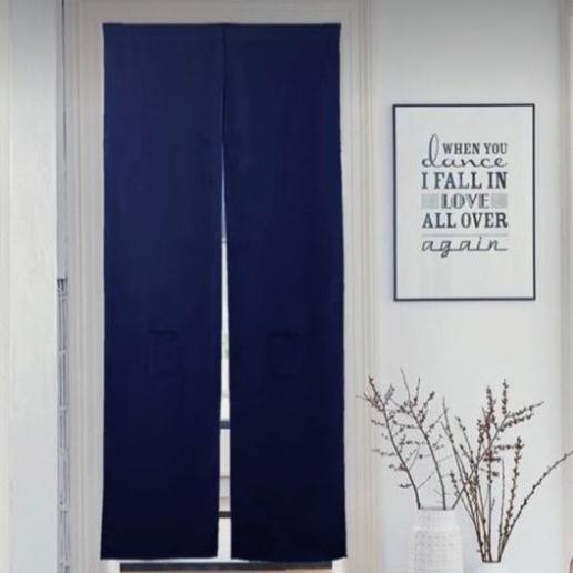 gorden tirai pintu jepang n warna biru navy *
