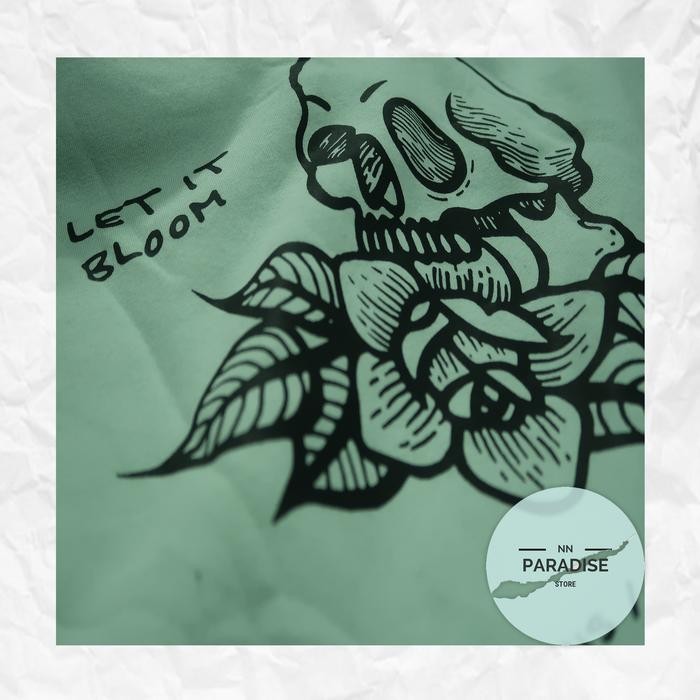 TERBARU.. HOODIE LET IT BLOOM MINT GREEN H&M 00% ORIGINAL